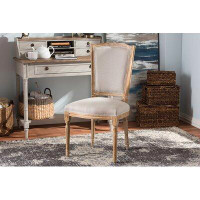One Allium Way Lefancy  Cadencia and Beige Fabric Upholstered Dining Side Chair