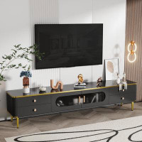 Mercer41 TV Stand for 65+ Inch TV, Entertainment Centre TV Media Console Table, Modern TV Stand with Storage