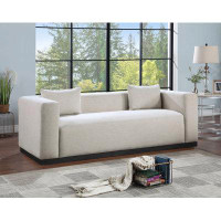 Meridian Furniture USA Alfie Linen Textured Fabic Sofa