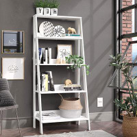 Fcbnposi 53.15'' H x 24.02'' W Wood Ladder Bookcase
