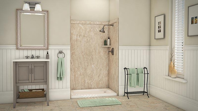 Alaskan Ivory Shower Wall Surround 5mm - 6 Kit Sizes available ( 35 Colors and Styles Available ) **Includes Delivery in Plumbing, Sinks, Toilets & Showers - Image 3