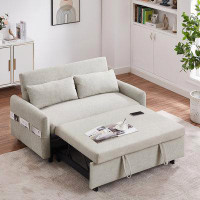 Ebern Designs Pull Out Sleep Sofa Bed Loveseats Sofa Couch with Adjsutable Backrest