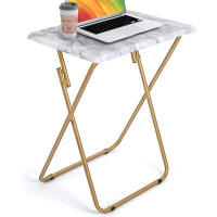 Mercer41 Folding TV Tray Table -Stable Tray Table With No Assembly Required, TV Dinner Tray For Eating, Foldable Snack T