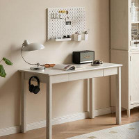 Hokku Designs 39.37"White rectangular solid wood desk