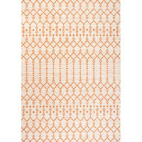 Foundry Select Avag Moroccan Geometric Textured Weave Indoor/Outdoor Cream