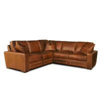 Eleanor Rigby Downtown Cowboy 130" Wide Genuine Leather Corner Sectional