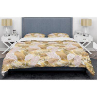 Made in Canada - East Urban Home Palm Leaves II Mid-Century Duvet Cover Set