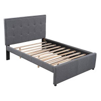 Red Barrel Studio Earsell Platform Bed, Upholstered Bed With Headboard and Trundle, Beds