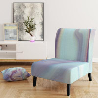 East Urban Home Marbled Liquid Agate Colours - Modern Upholstered Slipper Chair