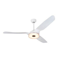 Ebern Designs 60" Parkview 3 - Blade LED Smart Propeller Ceiling Fan with Remote Control and Light Kit Included