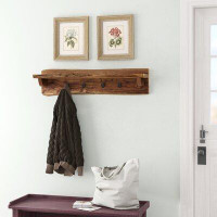 The Twillery Co. Ratcliff Cottage Beach House Design Wall Mounted Coat Rack With Hooks And 1 Shelf