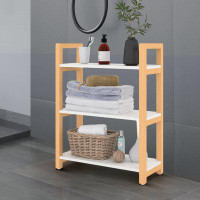 Latitude Run® Classic Farmhouse Style Free-Standing Storage Bookshelf, For Living Room Bedroom Use