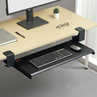 Inbox Zero Inbox Zero Keyboard Tray Under Desk Pull out Keyboard/Mouse Tray with C Clamp Mount