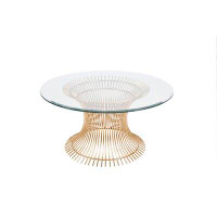 Worlds Away Powell Pedestal Coffee Table