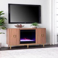 Darby Home Co Yorkville Colour Changing Fireplace with Media Storage
