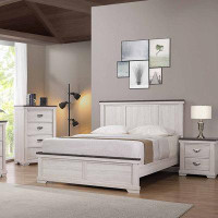 Latitude Run® Full Size Solid Wood Platform Bed With Headboard, Rustic Bed Frame