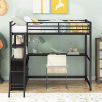 Isabelle & Max™ Twin Size Bed With Desk And Shelves