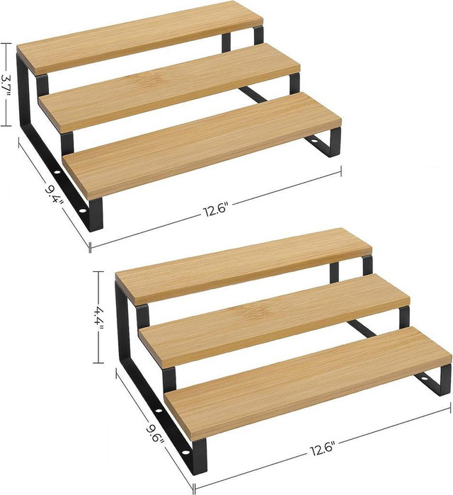 NEW SET OF 2 SPICE RACK CABINET ORGANIZERS 3 TIER KCS016N01 in Other in Alberta - Image 4