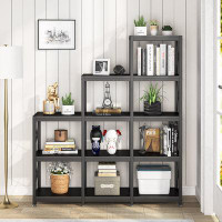 Latitude Run® 12 Shelves Bookshelf Industrial Ladder Corner Bookshelf