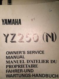 1984 Yamaha YZ250N Owners Service Manual