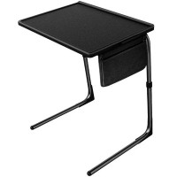 Ebern Designs TV Tray Table, TV Dinner Tray With Storage Bag And 6 Heights And 3 Tilt Angles