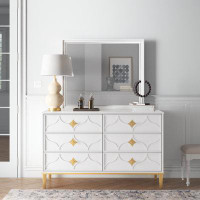 Willa Arlo™ Interiors Lomita 6 Drawer Dresser with Mirror