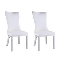 Wade Logan Lakra Upholstered Metal Side Chair in White