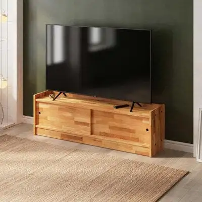 Demontha Solid Beech Wood TV Unit