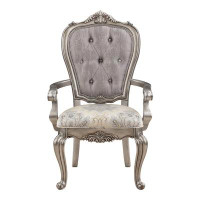 Rosdorf Park Kristela Tufted Side Chairs in Grey and Antique Plantinum (Set of 2)