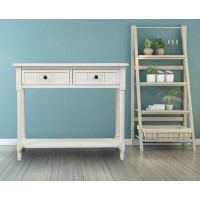 Longshore Tides Traditional Design Console Table  With Two Drawers And Bottom Shelf Acacia Mangium
