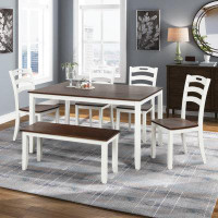 Winston Porter Dining Set with Bench Dining Table with Bench Farmhouse Table and Bench Set Dining Table Set