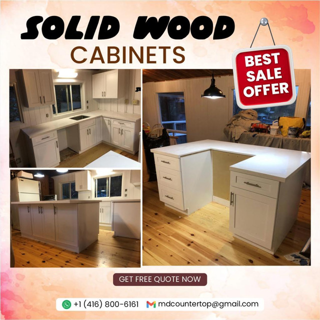 Solid Maple Wood Cabinets at Affordable Price in Cabinets & Countertops in Hamilton