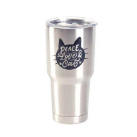 Dicksons Inc Tumbler Peace Love & Cats 30Oz Stainless