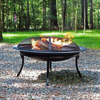 Arlmont & Co. Colletta Steel Wood Burning Fire Pit