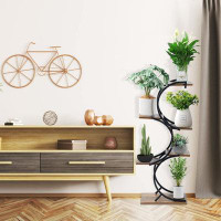 17 Stories Plant Stand Indoor 6-Tier Wrought Iron Plant Stand,Double S