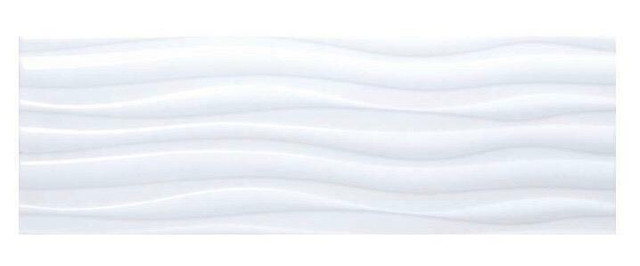 Wavy white glossy tile.  ONLY $2.59 sf!!  Wall tile in a large format size. In stock!  ***Instant CURBSIDE PICKUP*** in Bathwares in Windsor Region - Image 2