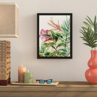 Bay Isle Home™ 'Tropical Plants' Framed Watercolor Painting Print on Canvas