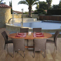 Bay Isle Home™ Lafe International Home Outdoor 7 Piece Dining Set