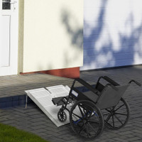 Wheelchair Ramp 24" x 28.3" x 2" Silver