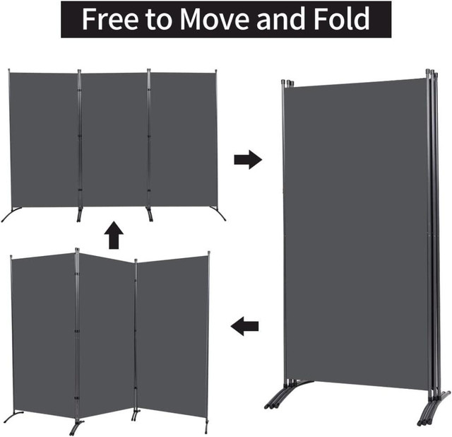 NEW 3 PANEL INDOOR PORTABLE ROOM &amp; OFFICE DIVIDER S112717 in Other in Alberta - Image 3
