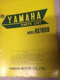 1975 Yamaha RS100B Parts List