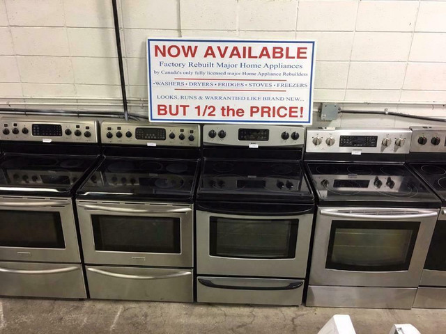 HUGE SELECTION OF RANGES!!! NEW UNBOXED OR REFURBISHED!!! UNBEATABLE PRICES!!! 1 FULL YEAR WARRANTY in Stoves, Ovens & Ranges in Edmonton - Image 2