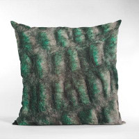 Plutus Brands Plutus Emerald Green Plush Pelt Animal Faux Fur Luxury Throw Pillow Square