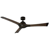 Modern Forms 60" Woody 3 - Blade Outdoor LED Smart Propeller Ceiling Fan with Wall Control and Light Kit Included