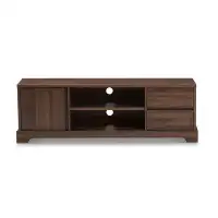 Lefancy.net Lefancy  Burnwood Modern and Contemporary Walnut Brown Finished Wood TV Stand
