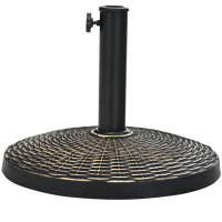 Arlmont & Co. 22Lbs Patio Resin Umbrella Base With Wicker Style For Outdoor Use