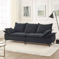 Ivy Bronx Modern Velvet Upholstered Sofa With 2 Pillows