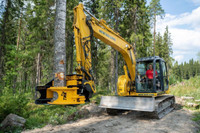 Tree Shear Attachment for Skid Steers and Excavators. Cut and hold the trees and brush.