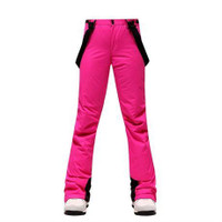 RIVIYELE Women XXL Waterproof Hot Pink Bib Overalls Snow Pants