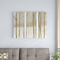 East Urban Home Cabin & Lodge 'Forest in Winter Gold' Painting Multi-Piece Image on Canvas